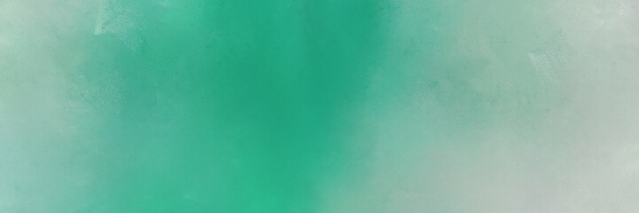 dark sea green, medium sea green and silver color background with space for text or image. vintage texture, distressed old textured painted design. can be used as horizontal background texture