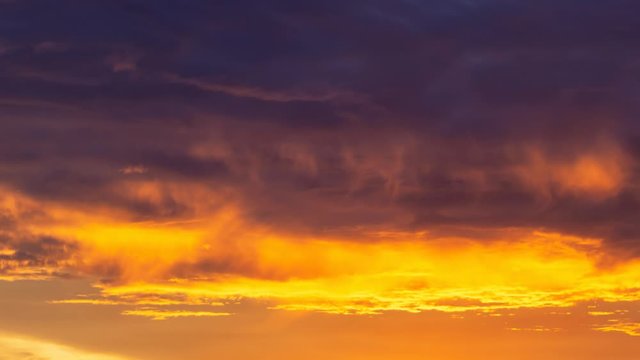 Cinemagraph Continuous Loop Animation. Dramatic Panoramic View of a cloudscape during a cloudy and colorful sunset. Taken over Beach Ancon in Trinidad, Cuba.