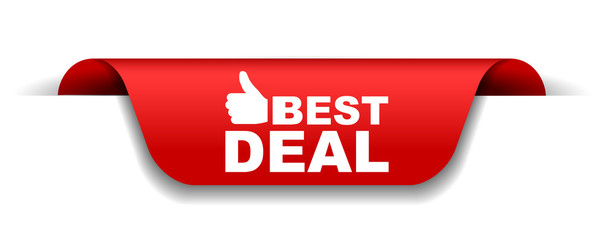 red vector illustration banner best deal