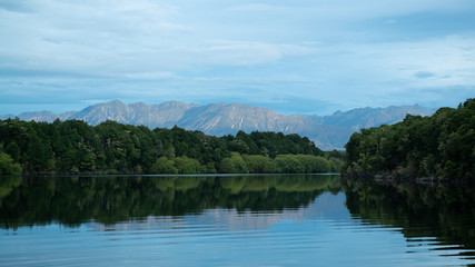 Fototapeta na wymiar Mountains and lakes in New Zealand