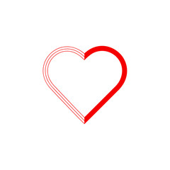 Heart line icon. Vector love logo. Stock illustration