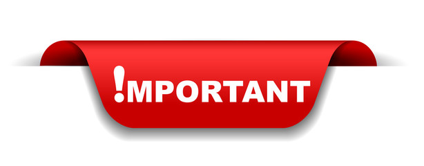 red vector illustration banner important