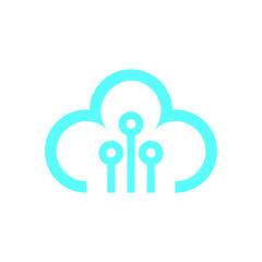 Cloud technology icon. Abstract cloud icon. Stock illustration
