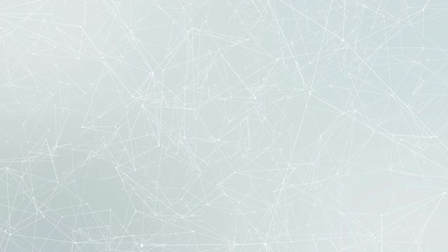 Abstract futuristic background, connected points and lines in movement.