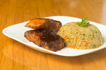 meat with vegetables