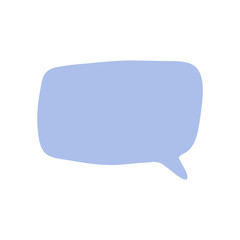 Speech bubble in doodle style isolated on white background.