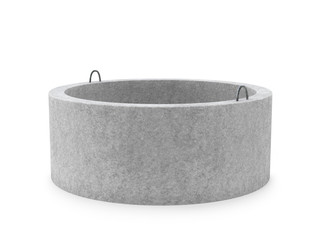 concrete ring, isolated on a white background. 3D rendering