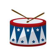 Isolated usa drum flat style icon vector design