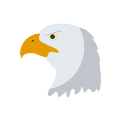 Isolated eagle bird flat style icon vector design