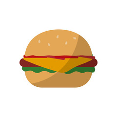 Isolated hamburger flat style icon vector design