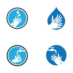 Fototapeta na wymiar Hand wash logo template