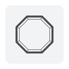 Block paving vector icon or brick paving. Architectural material for exterior. Construction or lay on ground at outdoor to create road, street, pavement, sidewalk, floor, path, footpath and walkway.