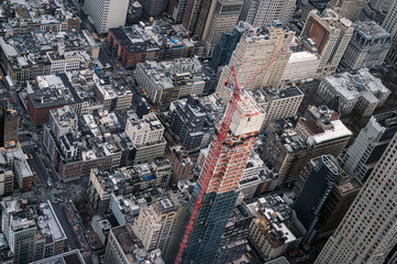 Wolkenkratzer Baustelle in New York