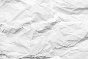 Fototapeta premium White crumpled paper texture background. Clean white paper. Top view. 