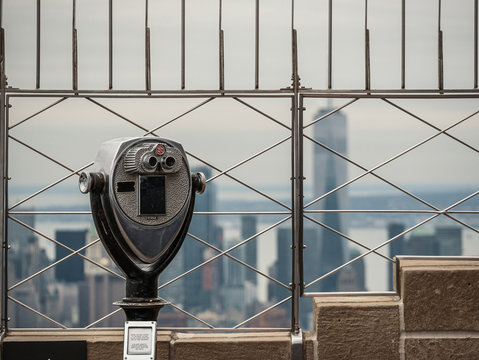 Fernglas auf Empire State Building