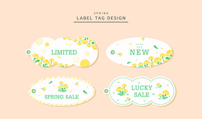 Design tag spring flower label