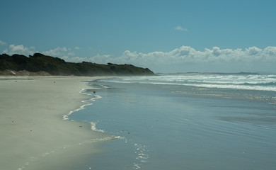 Sea and beach near Cape Reinga in Northland New Zealand