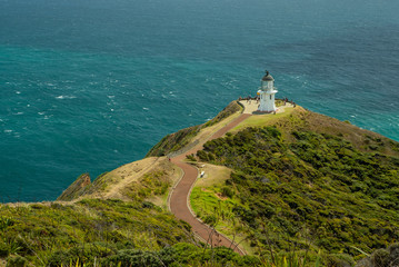 Fototapeta na wymiar Cape Reinga lighthouse in Northland New Zealand