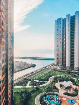 view of Weihai city in China