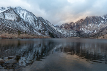 Morning mountain reflections in Convict Lake