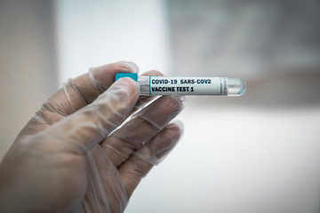 Fototapeta premium COVID-19 VACUNA PRUEBA SARS-COV2 CUBRE BOCA coronavirus