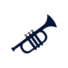 Isolated trumpet silhouette style icon vector design
