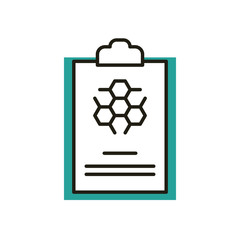 Isolated chemistry document half line half color style icon vector design