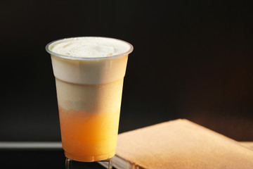 Milk tea on the table