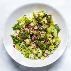 brussel sprouts salad with balsamico vinegrette