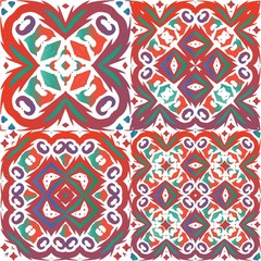 Antique ornate tiles talavera mexico.