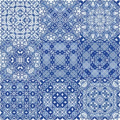 Fototapeta na wymiar Traditional ornate portuguese azulejos.