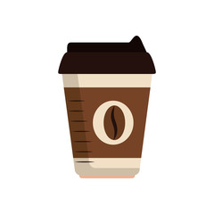 Isolated coffee mug flat style icon vector design