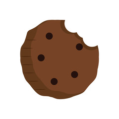 Isolated sweet cookie flat style icon vector design