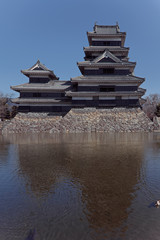 Obraz premium 春の松本城の風景