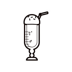 Isolated coffee cup line style icon vector design