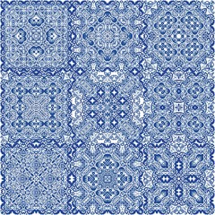 Decorative color ceramic azulejo tiles.