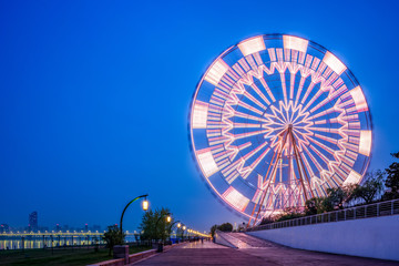 ferris wheel at night