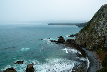 Rocks and sea at Nugget Point New Zealand