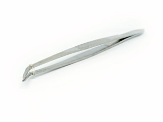 Surgical tweezers isolate on white background