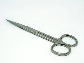 Obraz premium Narrow surgical scissors of articulated type