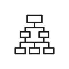 Simple hierarchy line icon. - obrazy, fototapety, plakaty