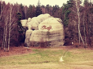White stones known as Sloni kameny, sandstone blocks