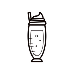 Isolated coffee cup line style icon vector design