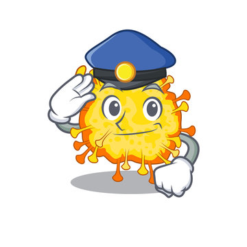 A picture of minacovirus performed as a Police officer