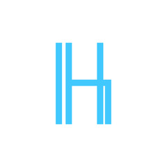 Letter h vector icon. Stock illustration