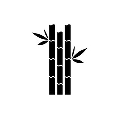 Fototapeta na wymiar Bamboo icon in trendy flat design