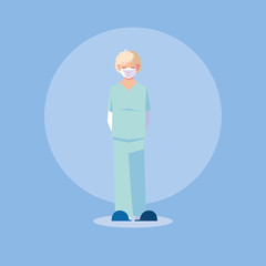 man doctor standing, medical staff