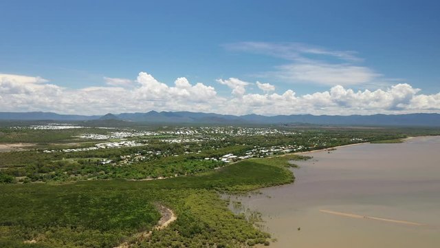 Drone overflight of Bushland Beach, Townsville, Queensland