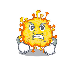 minacovirus cartoon character design with angry face
