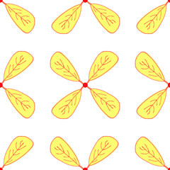 Warm Crossing Flower Seamless Pattern